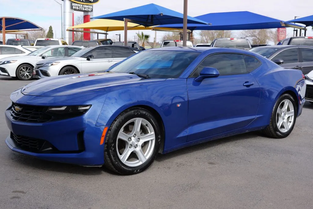 Blue 2020 Chevrolet Camaro LT Coupe 2D for sale in El Paso, TX