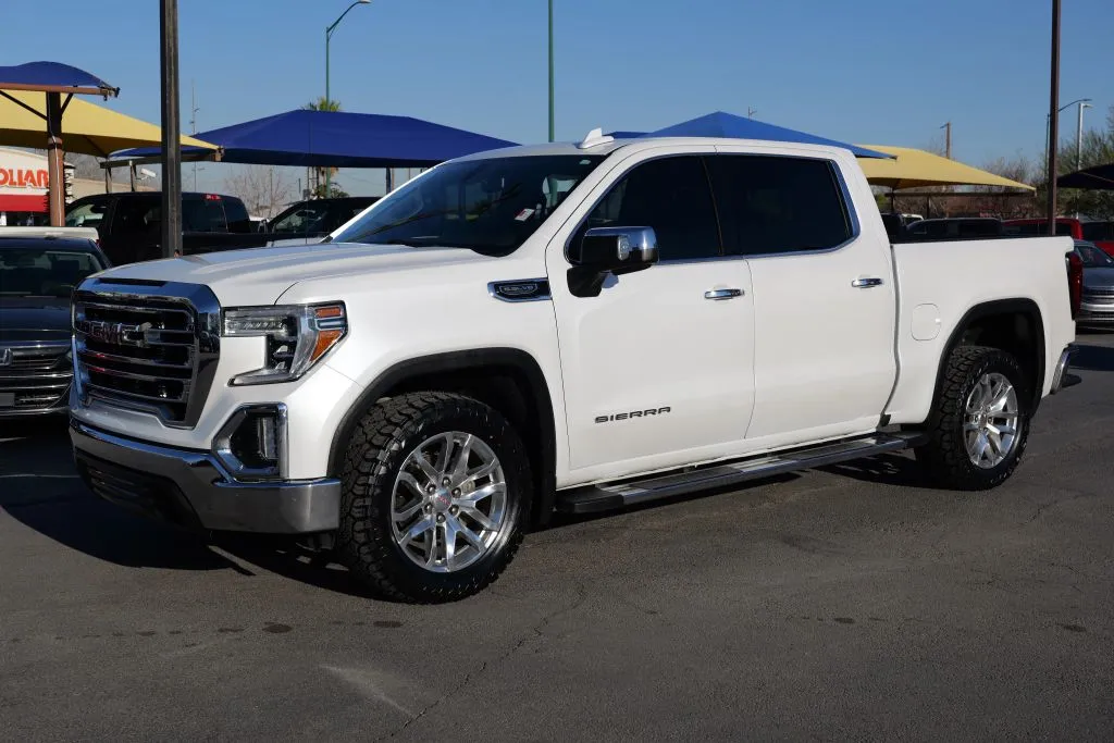 White 2019 GMC Sierra 1500 Crew Cab SLT Pickup 4D 5 3/4 ft for sale in El Paso, TX