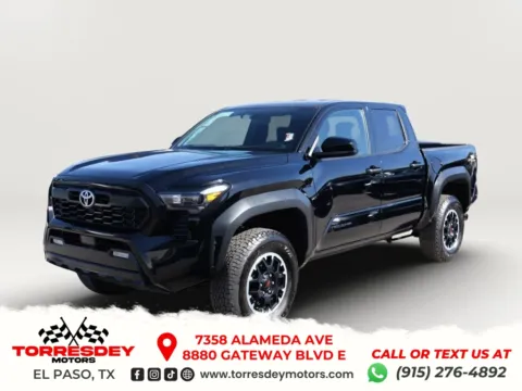 Black 2025 Toyota Tacoma Double Cab TRD Off-Road Pickup 4D 5 ft for sale in El Paso, TX