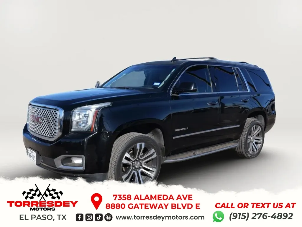 Black 2017 GMC Yukon Denali Sport Utility 4D for sale in El Paso, TX