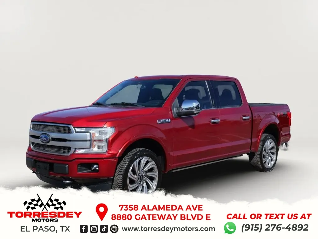 Red 2019 Ford F-150 SuperCrew Cab Platinum Pickup 4D 5 1/2 ft for sale in El Paso, TX