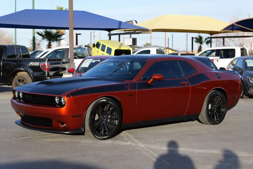 Orange 2023 Dodge Challenger R/T Scat Pack Coupe 2D for sale in El Paso, TX