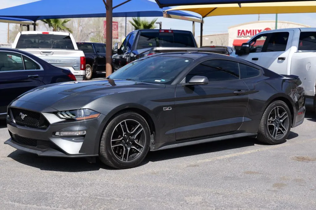 Gray 2018 Ford Mustang GT Premium Coupe 2D for sale in El Paso, TX
