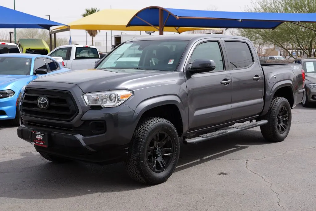 Gray 2021 Toyota Tacoma Double Cab SR Pickup 4D 5 ft for sale in El Paso, TX