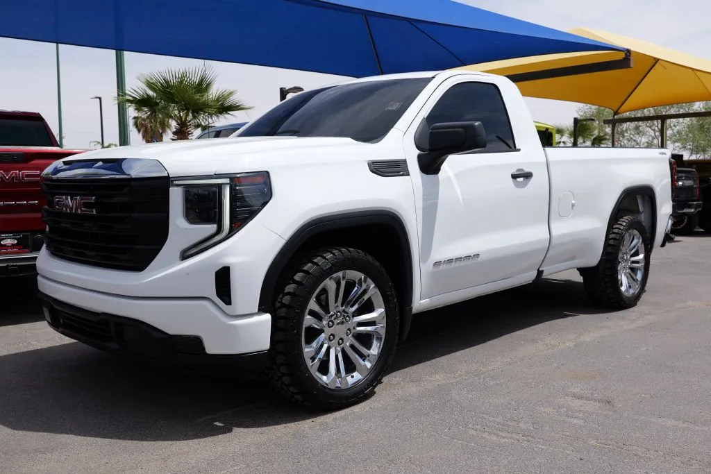 White 2023 GMC Sierra 1500 Regular Cab Pro Pickup 2D 8 ft for sale in El Paso, TX