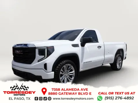 White 2023 GMC Sierra 1500 Regular Cab Pro Pickup 2D 8 ft for sale in El Paso, TX