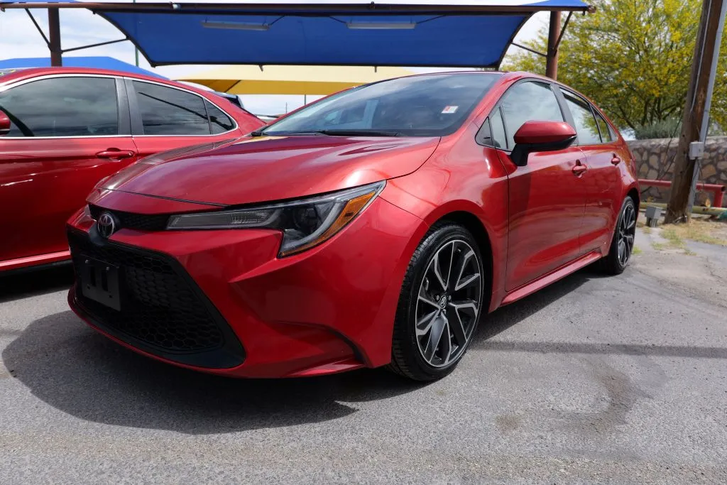 Red 2021 Toyota Corolla LE Sedan 4D for sale in El Paso, TX