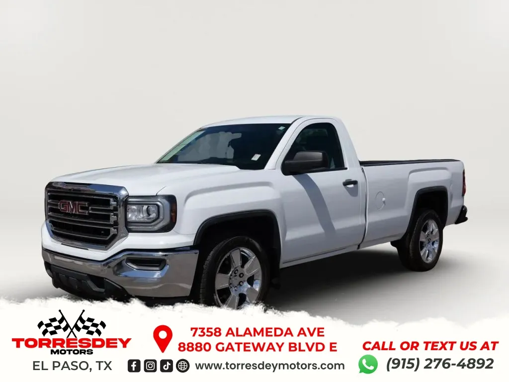 White 2017 GMC Sierra 1500 Regular Cab Pickup 2D 8 ft for sale in El Paso, TX