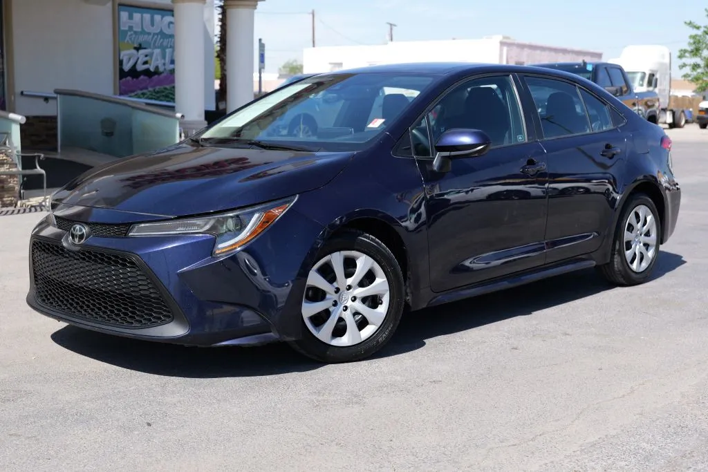 Blue 2021 Toyota Corolla LE Sedan 4D for sale in El Paso, TX