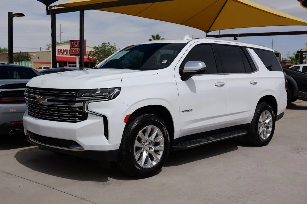 White 2021 Chevrolet Tahoe Premier Sport Utility 4D for sale in El Paso, TX