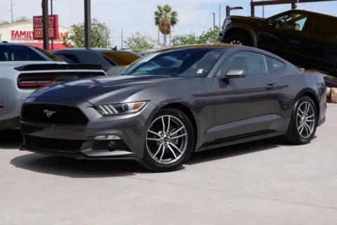 Gray 2017 Ford Mustang EcoBoost Premium Coupe 2D for sale in El Paso, TX