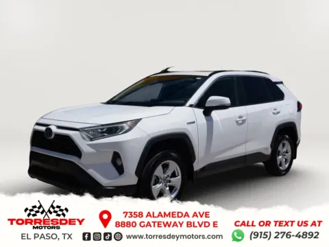 White 2020 Toyota RAV4 Hybrid XLE Sport Utility 4D for sale in El Paso, TX