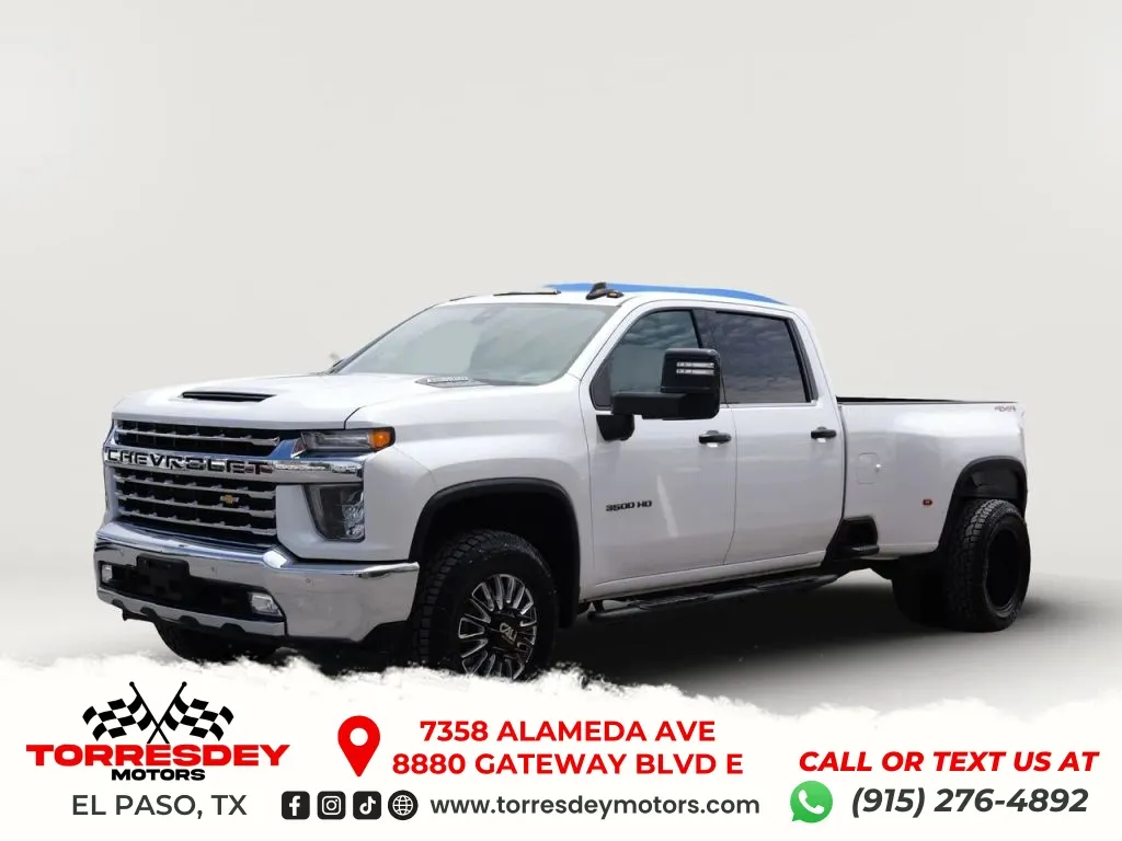 White 2023 Chevrolet Silverado 3500 HD Crew Cab LTZ Pickup 4D 8 ft for sale in El Paso, TX