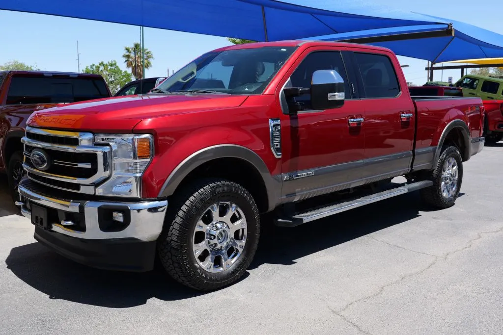 Red 2021 Ford F250 Super Duty Crew Cab Lariat Pickup 4D 6 3/4 ft for sale in El Paso, TX
