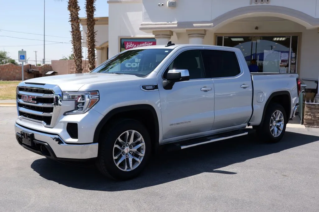 Silver 2021 GMC Sierra 1500 Crew Cab SLE Pickup 4D 5 3/4 ft for sale in El Paso, TX