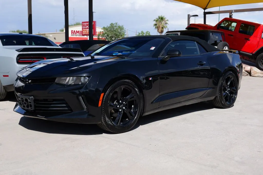 Black 2017 Chevrolet Camaro LT Convertible 2D for sale in El Paso, TX