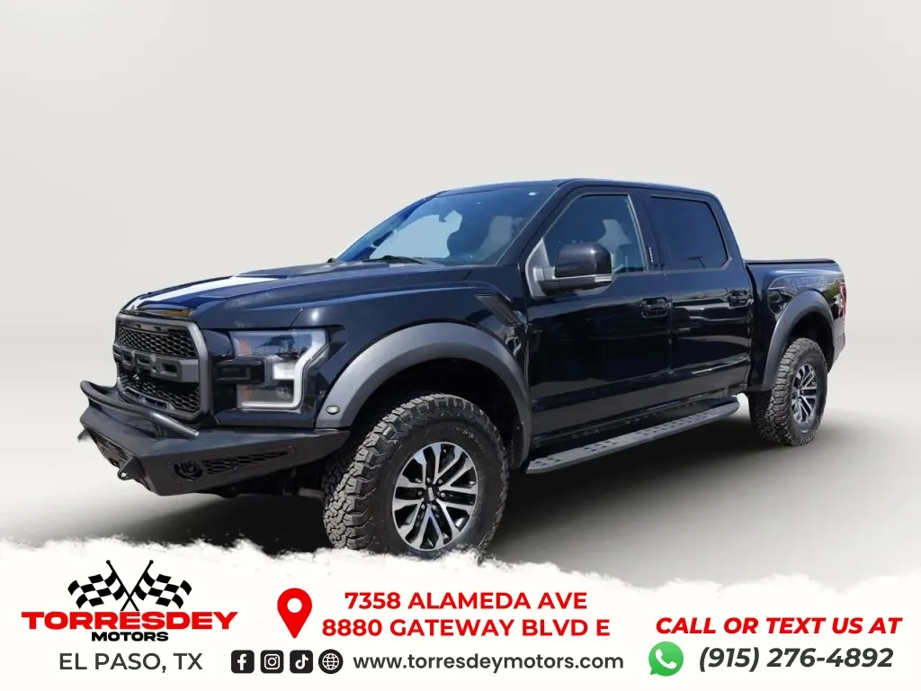 Black 2019 Ford F-150 SuperCrew Cab Raptor Pickup 4D 5 1/2 ft for sale in El Paso, TX