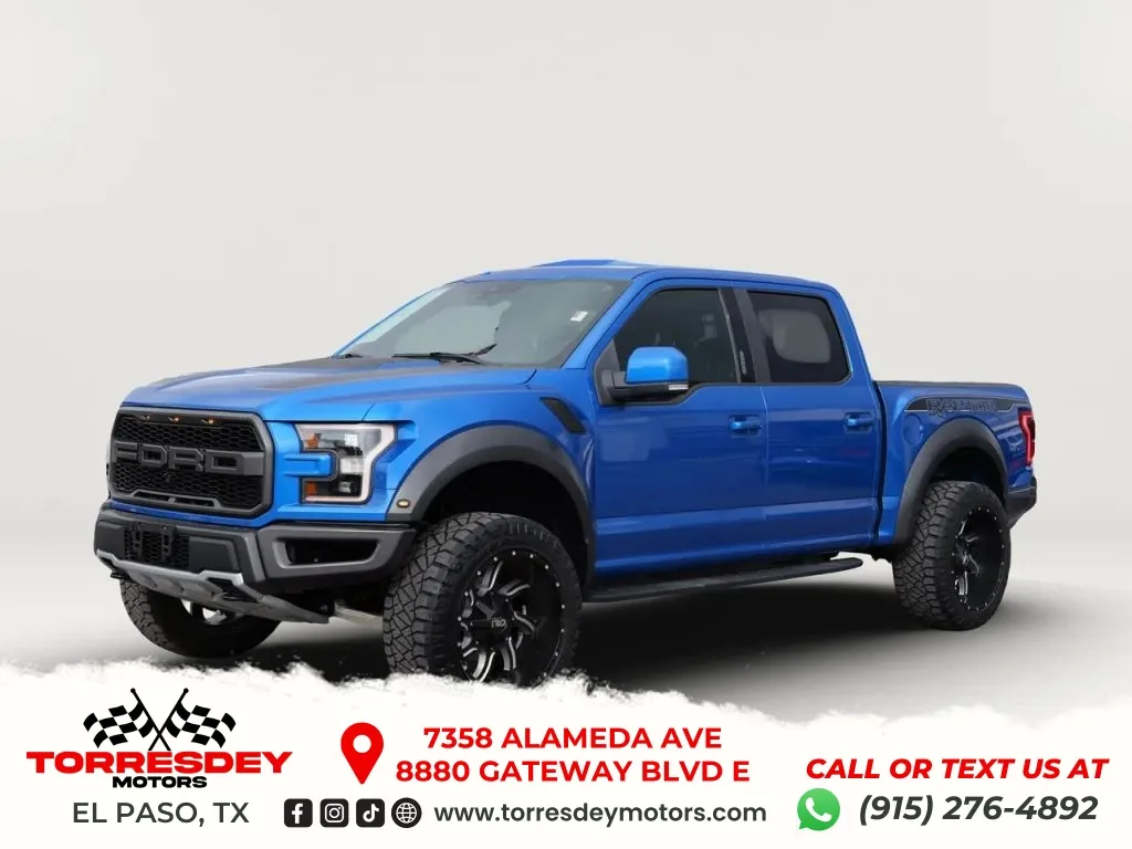 Blue 2019 Ford F-150 SuperCrew Cab Raptor Pickup 4D 5 1/2 ft for sale in El Paso, TX