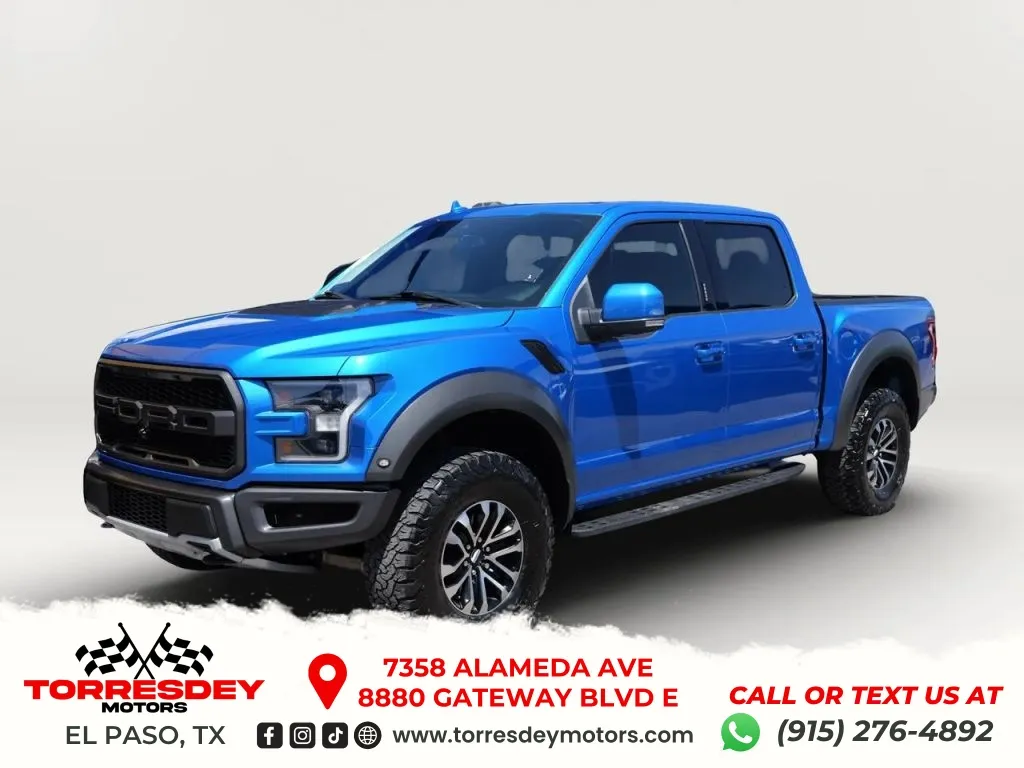 Blue 2020 Ford F-150 SuperCrew Cab Raptor Pickup 4D 5 1/2 ft for sale in El Paso, TX