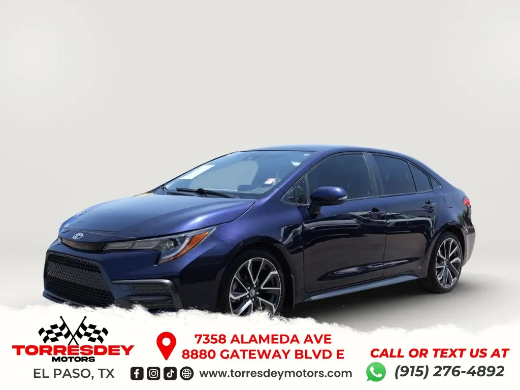 Blue 2021 Toyota Corolla SE Sedan 4D for sale in El Paso, TX