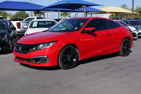 Red 2020 Honda Civic LX Coupe 2D for sale in El Paso, TX
