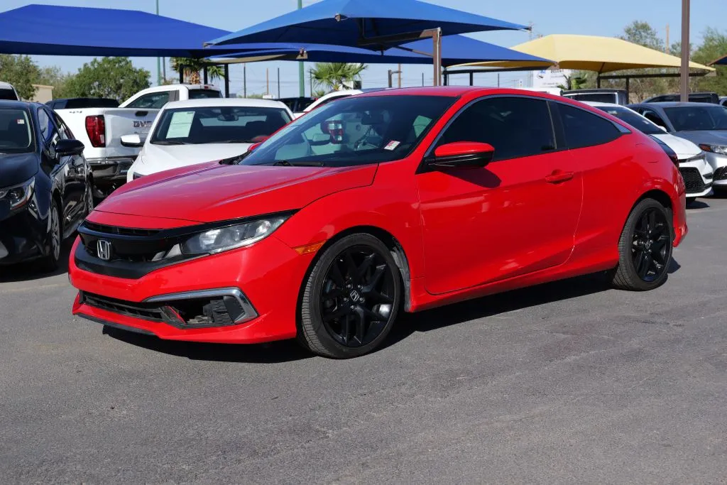 Red 2020 Honda Civic LX Coupe 2D for sale in El Paso, TX