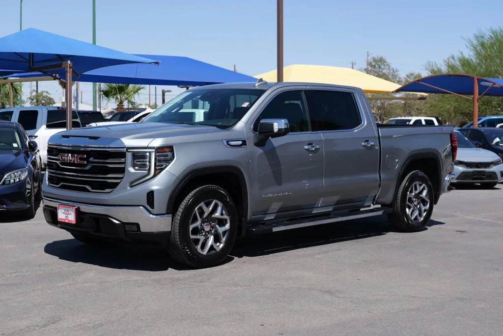 Gray 2023 GMC Sierra 1500 Crew Cab SLT Pickup 4D 5 3/4 ft for sale in El Paso, TX