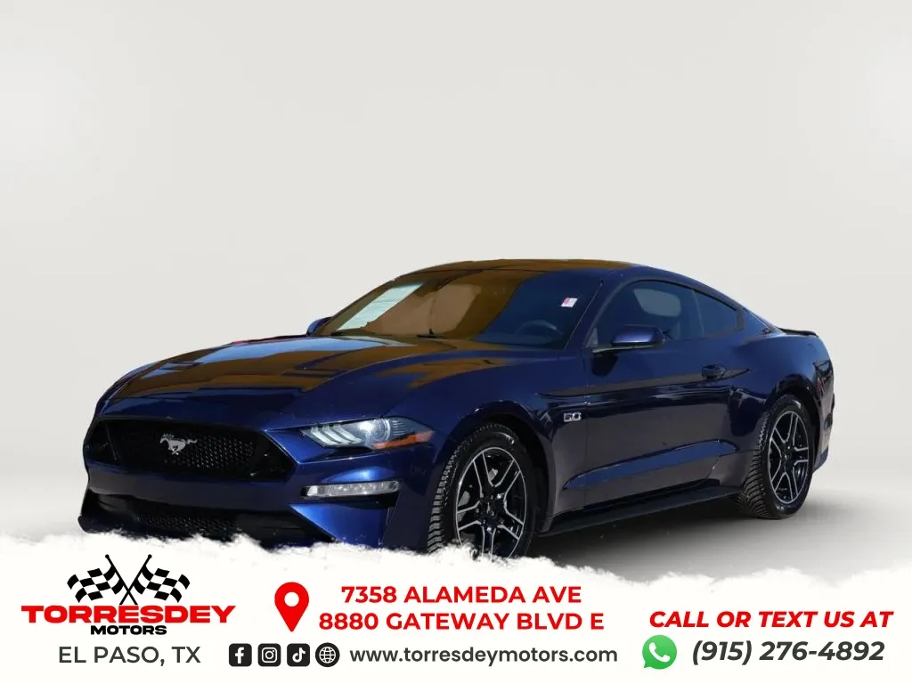 Blue 2020 Ford Mustang GT Coupe 2D for sale in El Paso, TX