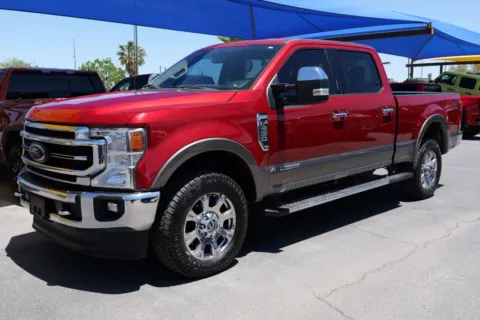 Red 2021 Ford F250 Super Duty Crew Cab Lariat Pickup 4D 6 3/4 ft for sale in El Paso, TX