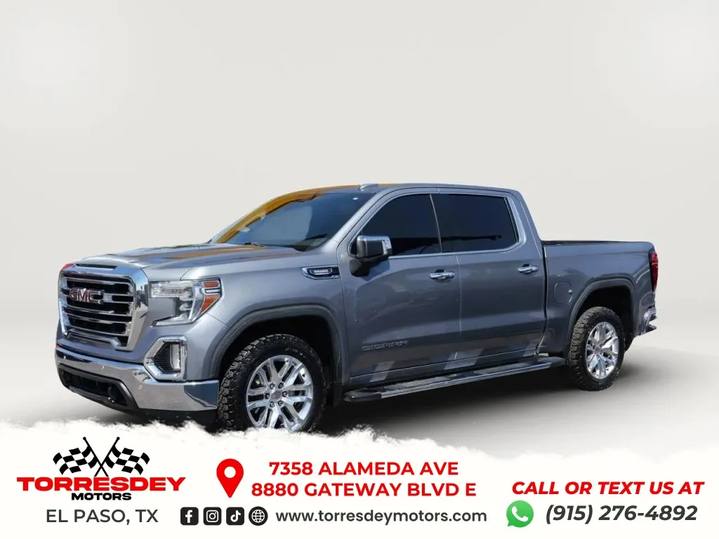 Gray 2020 GMC Sierra 1500 Crew Cab SLT Pickup 4D 5 3/4 ft for sale in El Paso, TX