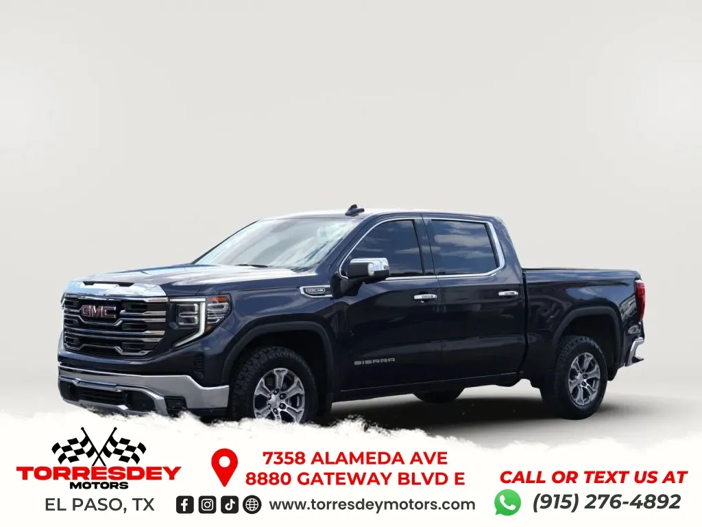 Gray 2025 GMC Sierra 1500 Crew Cab SLT Pickup 4D 5 3/4 ft for sale in El Paso, TX