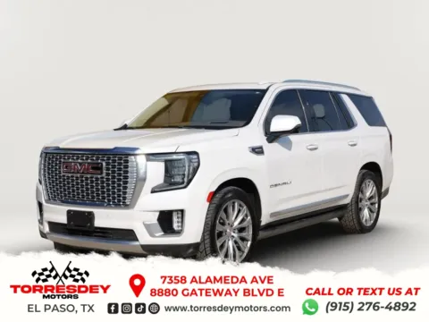 White 2022 GMC Yukon Denali Sport Utility 4D for sale in El Paso, TX