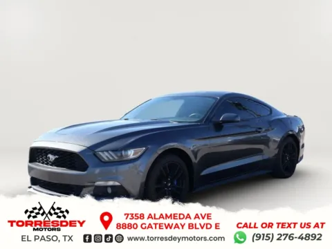 Gray 2017 Ford Mustang EcoBoost Premium Coupe 2D for sale in El Paso, TX