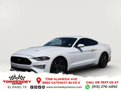 White 2019 Ford Mustang EcoBoost Premium Coupe 2D for sale in El Paso, TX