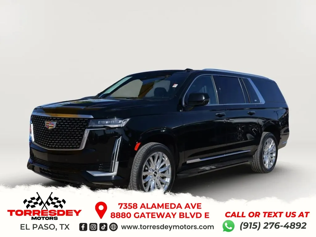 Black 2022 Cadillac Escalade ESV Premium Luxury Sport Utility 4D for sale in El Paso, TX