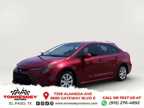 Red 2022 Toyota Corolla LE Sedan 4D for sale in El Paso, TX
