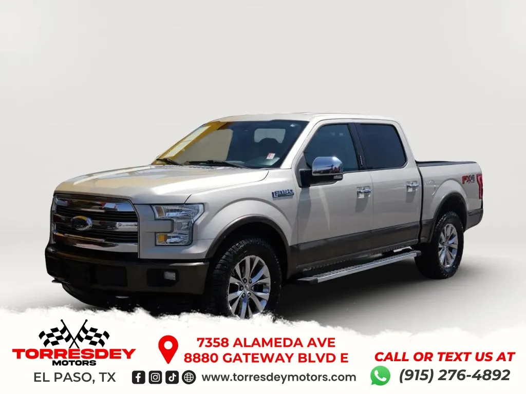 Gold 2017 Ford F-150 SuperCrew Cab Lariat Pickup 4D 5 1/2 ft for sale in El Paso, TX