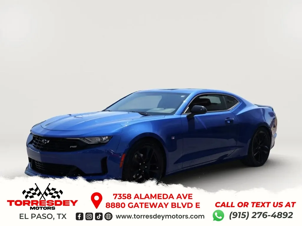 Blue 2019 Chevrolet Camaro LT Coupe 2D for sale in El Paso, TX