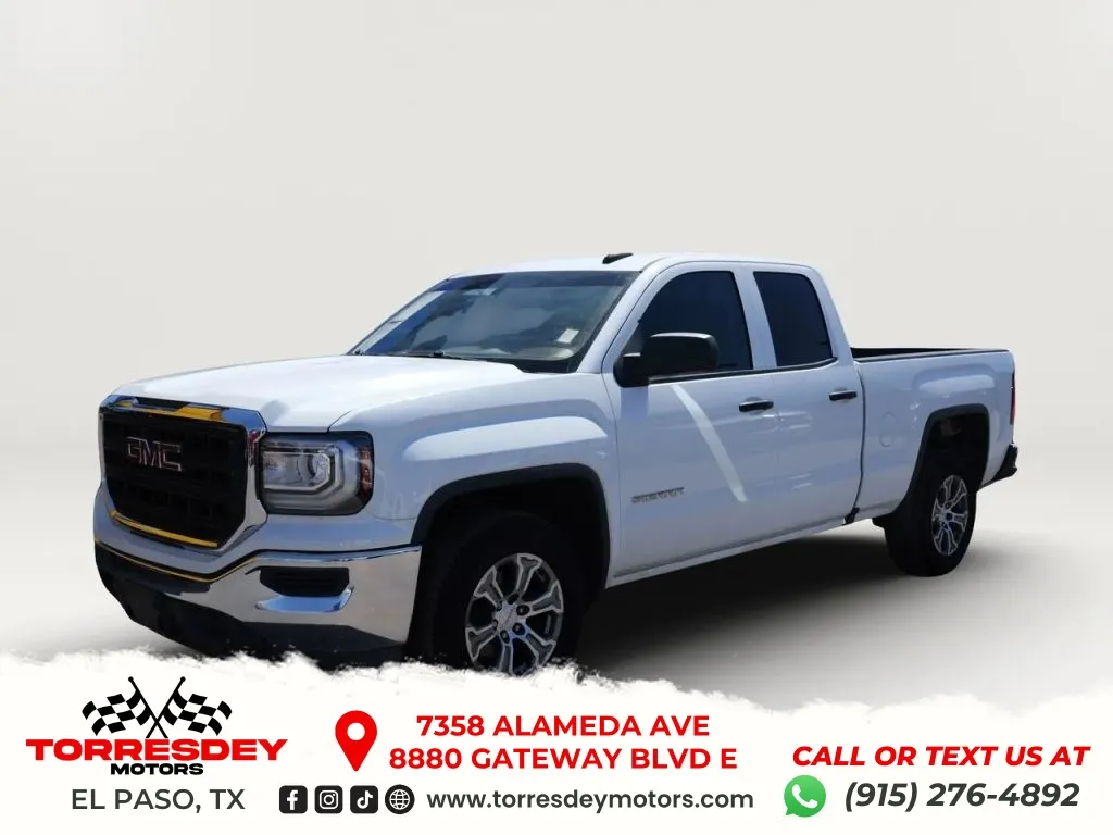 White 2016 GMC Sierra 1500 Double Cab Pickup 4D 6 1/2 ft for sale in El Paso, TX