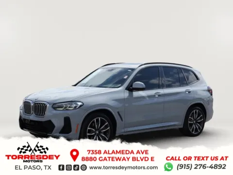 Gray 2022 BMW X3 xDrive30i Sport Utility 4D for sale in El Paso, TX