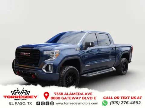Blue 2020 GMC Sierra 1500 Crew Cab AT4 Pickup 4D 5 3/4 ft for sale in El Paso, TX