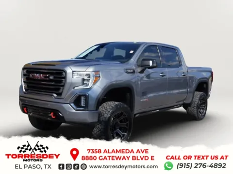 Gray 2021 GMC Sierra 1500 Crew Cab AT4 Pickup 4D 5 3/4 ft for sale in El Paso, TX