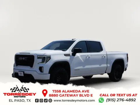 White 2021 GMC Sierra 1500 Crew Cab Elevation Pickup 4D 5 3/4 ft for sale in El Paso, TX