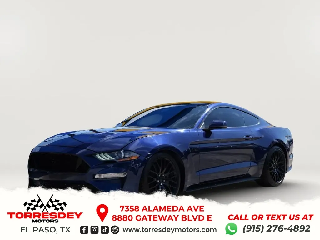 Blue 2020 Ford Mustang GT Premium Coupe 2D for sale in El Paso, TX