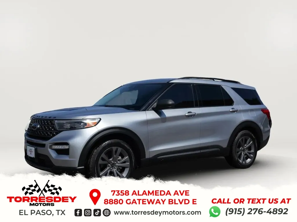 Silver 2021 Ford Explorer XLT Sport Utility 4D for sale in El Paso, TX