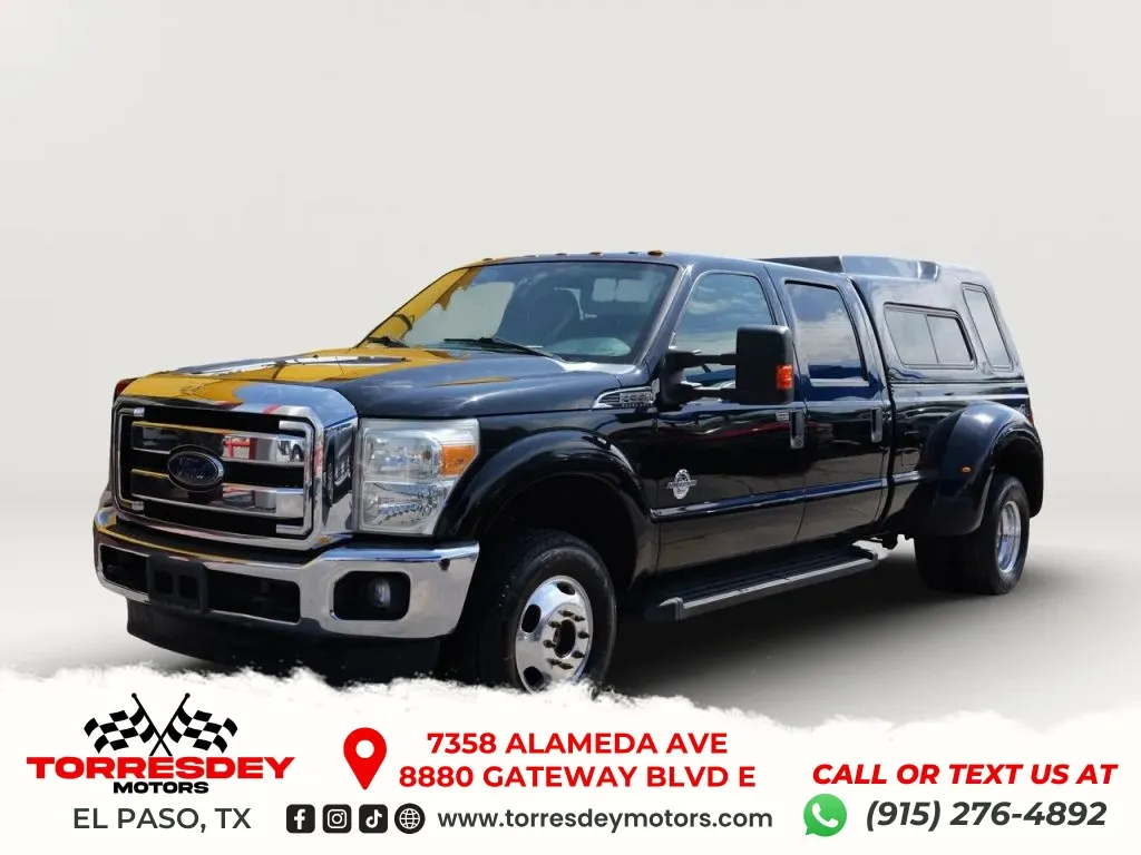 Black 2016 Ford F350 Super Duty Crew Cab XLT Pickup 4D 8 ft for sale in El Paso, TX
