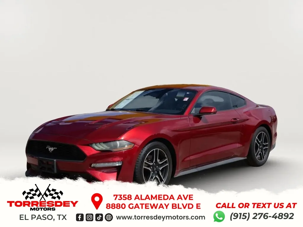 Red 2018 Ford Mustang EcoBoost Coupe 2D for sale in El Paso, TX