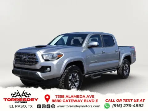 Silver 2017 Toyota Tacoma Double Cab TRD Sport Pickup 4D 5 ft for sale in El Paso, TX