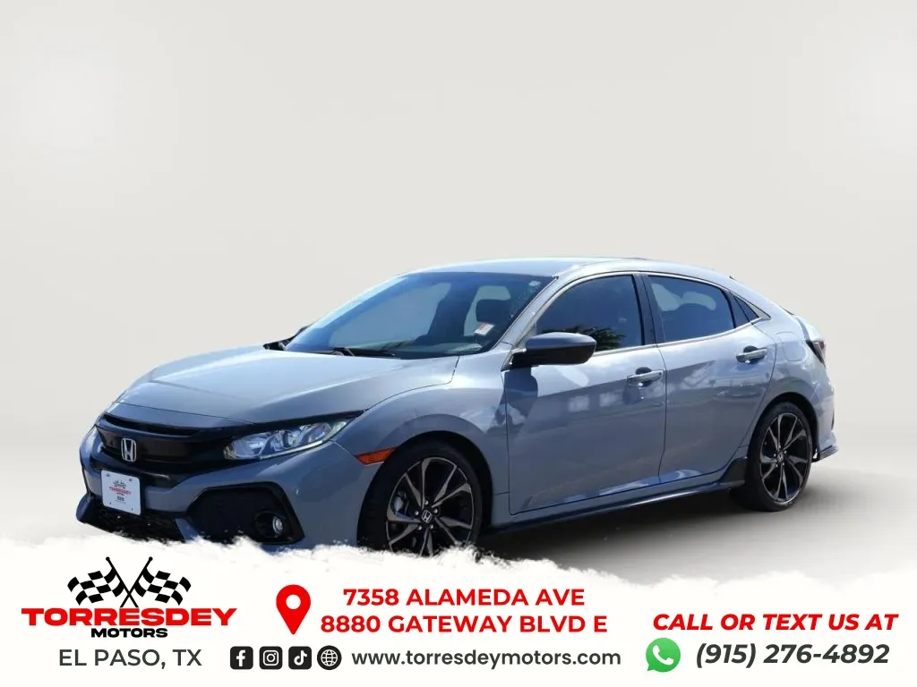 Gray 2018 Honda Civic Sport Hatchback 4D for sale in El Paso, TX
