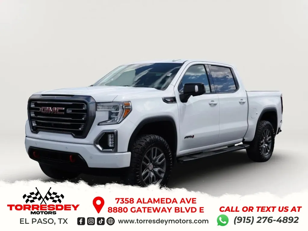 White 2020 GMC Sierra 1500 Crew Cab AT4 Pickup 4D 5 3/4 ft for sale in El Paso, TX